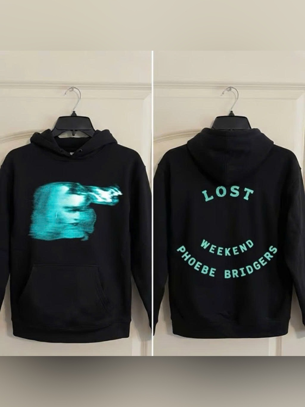 Black Phoebe Bridgers The Lost Tour 2026 Cyan Graphic Hoodie